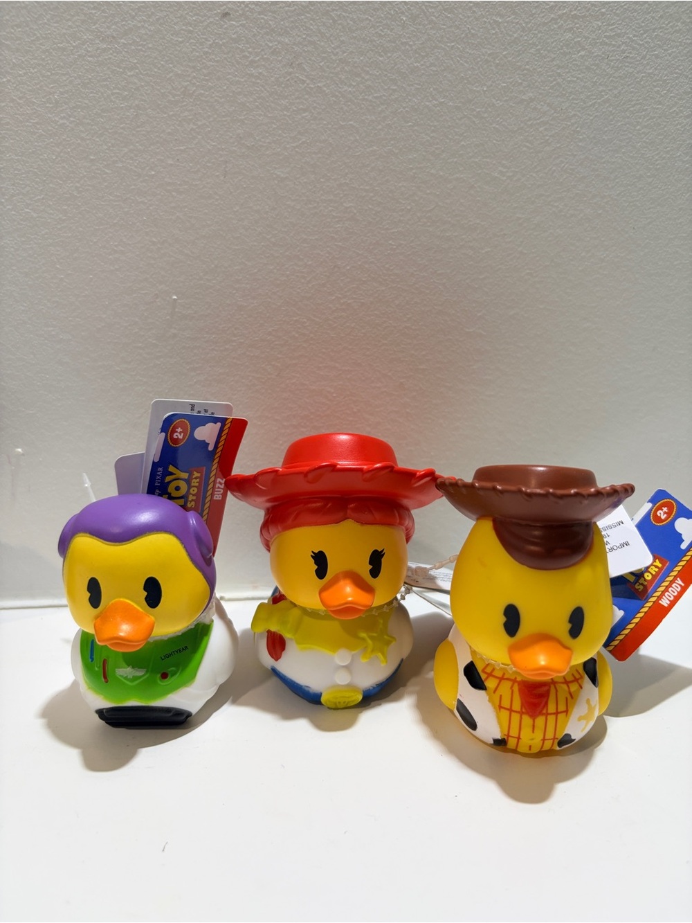 Disney Toy Story Inspired Rubber Duck Trio - Yellow, Red, Purple Accents